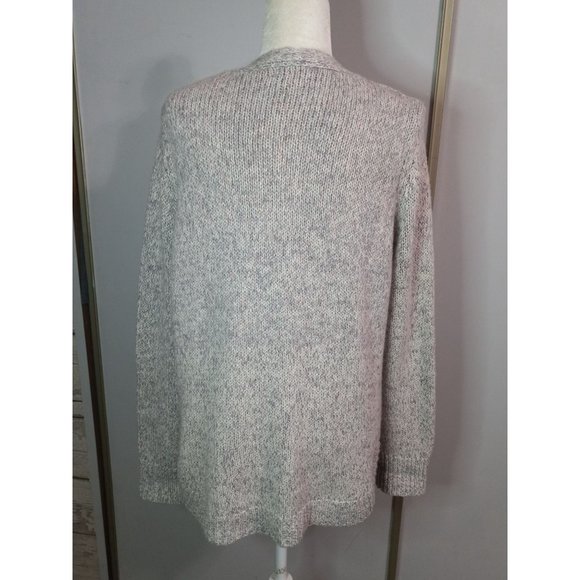 Est 1946 Large Grey Open Comfort Knit Casual Cardigan Sweater - Picture 3 of 4